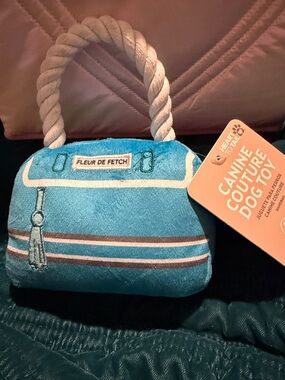 Fleur de Fetch Mini Tote Dog Toy in Turquoise